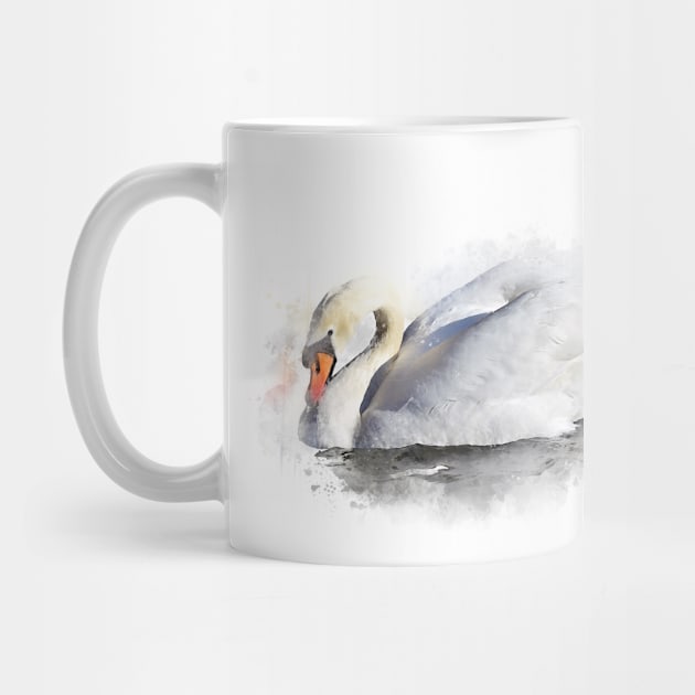 MUTE SWAN PAINTING by AmrQadi